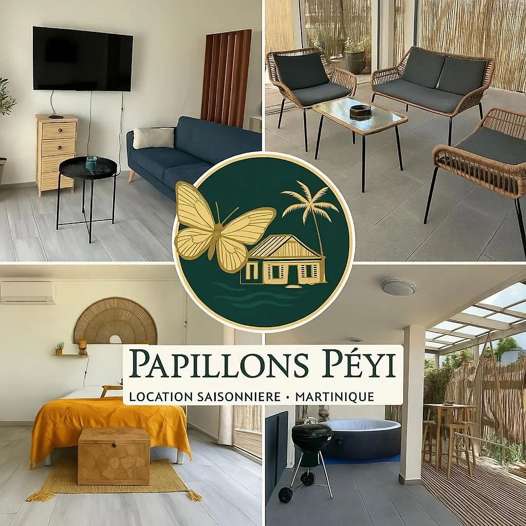 Escale Papillons Peyi Lodge Le Vauclin Hébergement de vacances